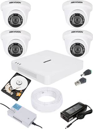 HIKVISION 4 CHANNEL HD DVR 1080P,4Pcs DOME CAMERA 720P FULL COMBO SET Secure Every Corner Security Camera