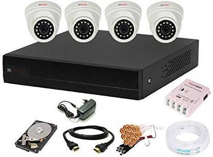 CP PLUS Cp Plus Full HD 4Ch DVR 4 DOME CAMERA 2.4 Hard Drive 500GB + CCTV CABLE Security Camera