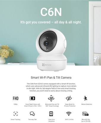 EZVIZ  C6N 1080P SMART WI-FI PAN/TILT CCTV CAMERA TOW WAY AUDIO BABY MONITOR Security Camera