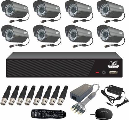 MX MX CCTV Cameras Kit 8 Channel Analog System w/ Analog Camera BNC DC pin & 1 DVR Security Camera