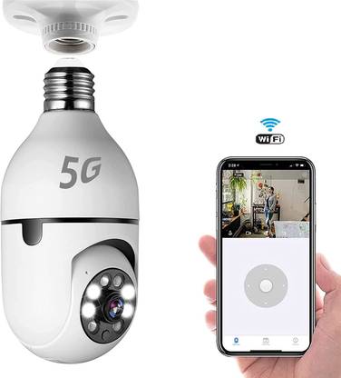 SROPX Wi-Fi CCTV Camera Wireless Bulb Camera Mobile App IR Night Vision 2-Way Audio Security Camera