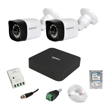 Impact by Honeywell 2MP 2 Bullet CCTV Camera + 4 Channel DVR +1TB HDD +90 mtrs cable Cctv Camera Set Security Camera