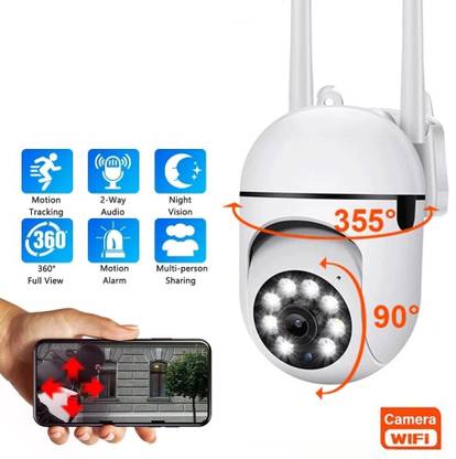 Okxmz Outdoor WiFi Camera 1080P HD Night Vision Motion Tracking 360 PTZ Security Cam Security Camera