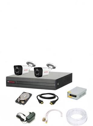 CP PLUS 4 Channal HD DVR 1080p 1Pcs,Outdoor Camera 2.4 MP 2Pcs,500 GB Hard Disk,Full combo set Security Camera