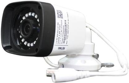 Retinai AHD Bullet CCTV Black and White with mic in 2.4 Megapixels | All weather Indoor Security Camera