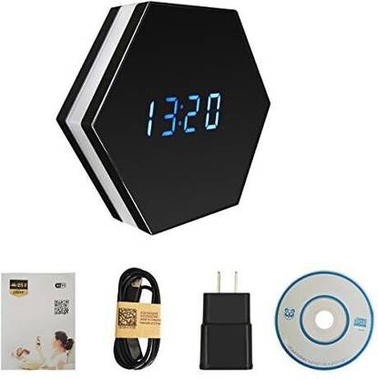 SAFETY NET, SPY CAMERA Colorful Electronic Clock Camcorder Easy to Hide Housekeeping Anti-Theft Security Camera