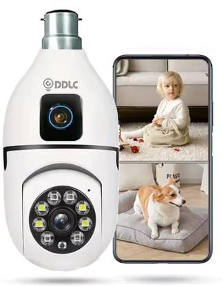 DDLC Light Bulb Security Camera, Dual Lens Camera 4mp Light Bulb Camera WiFi Outdoor Security Camera