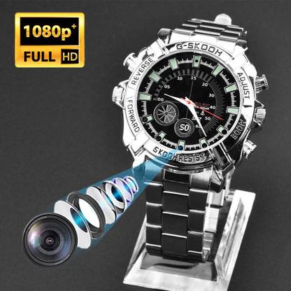 ELEKTRO WELT INBUILT 32GB SPY WRIST STEEL/BELT WATCH CAMERA WITH NIGHT VISION Security Camera