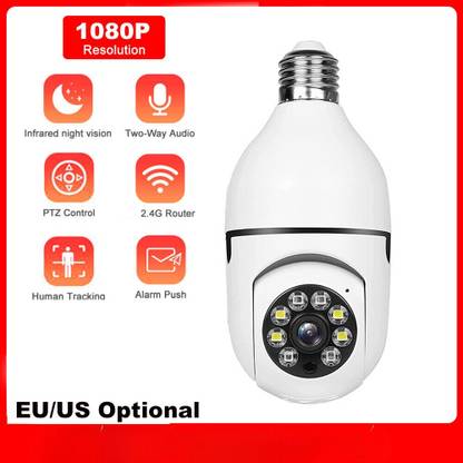 Bzrqx CCTV WiFi Wireless PTZ 12MP Camera 1080p Night Vision 360° LiveView TwoWay Audio Security Camera