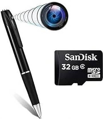 DDLC Pen Smart Camera 85 Minutes Pen Battery Life with 32GB Card Mini Slim Body Pen Security Camera