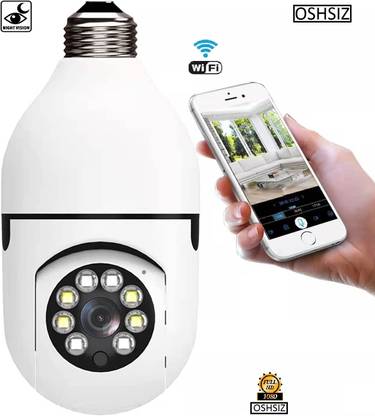 OSHSIZ Wifi Panorama Camera Bulb Panoramic Night Vision Two Way Audio Home Security Camera