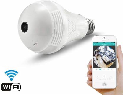 Okxmz 360 Degree Wireless Panoramic Bulb 360° IP Camera with Night Vision Security Camera