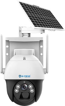 HI-FOCUS 4MP Sim Based 4G Solar Powered Camera,Pan & Tilt,Surveillance for Agriculture Security Camera