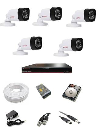 CP PLUS 2.4 MP 8 CH DVR Kit with 5 bullet Camera, 1 TB HDD and all required accessories Security Camera