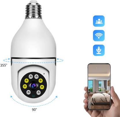 SROPX HD Light Bulb Security Camera with WiFi - Pan/Tilt, Cloud Storage, Easy Install Security Camera