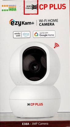 CP PLUS CP-E38A 3MP PT Indoor Wi-Fi camera,4mm Lens, 15Mtr. IR, Security Camera