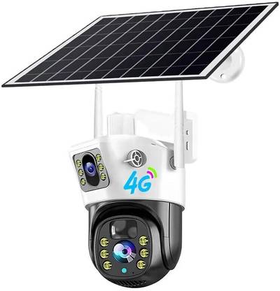 MANIA ELECTRO 4G SOLAR DUAL CAMERA 4MP LIVE VIEW Night Vision|| Wide Angle Motion Tracking Security Camera