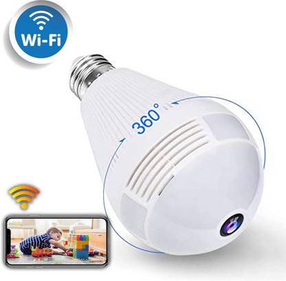 Point Zero Hidden Light Bulb Camera Panoramic Led Spy Camera 1080p Security Camera
