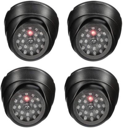 MOHAK 4 PCS Fake Security Camera Dummy Dome CCTV with Blinking Red LED Security Camera