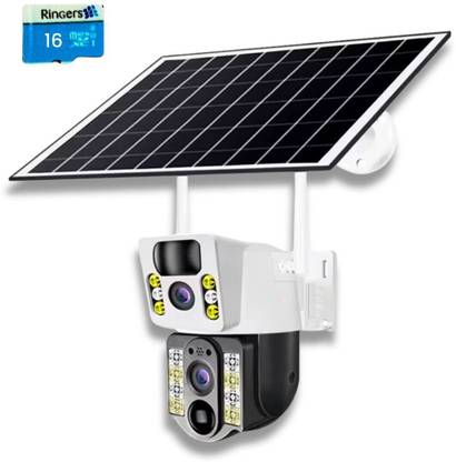 OneXsale SunGuard Pro 4G Solar Dual Cam V380 App Multi-User Weatherproof Free MicroSD Security Camera