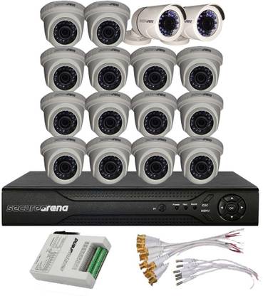 securearena 16 Camera kit 14Dome 2Bullet 16ch.DVR 16ch.P/Supply w/o HDD w/o Wire 32BNC 16DC Security Camera