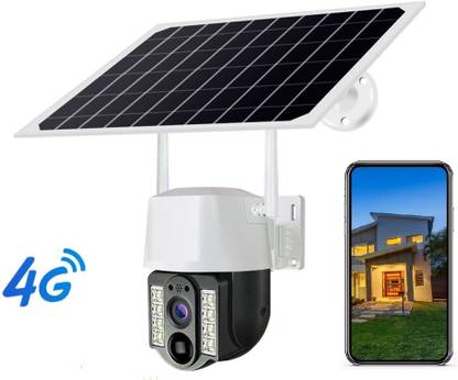 OSHSIZ Solar Powered Outdoor Security Camera with Motion Sensor & 4G SIM Security Camera