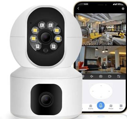 Monrix 3MP+3MP HD Dual lens 360° 1080P Pan-Tilt Cctv Camera Security Camera