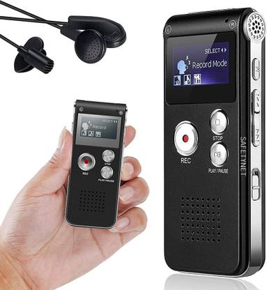 कैम 360 8GB Digital Voice Activated Recorder for Lectures, Meetings, Interviews - HD Sound Mini Portable Audio Recorder with Playback, USB, MP3, A-B Repeat सिक्योरिटी कैमरा