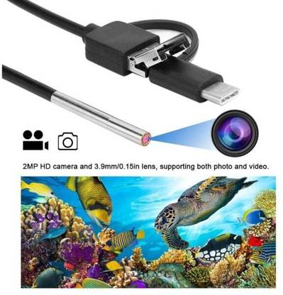 MatLogix USB and Android OTG Endoscope 3in1 Borescope 3.9mm, 2meters Ultra Thin Security Camera