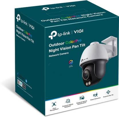 TP-Link VIGI C540S 4MP Outdoor ColorPro Night Vision Pan Tilt, 2-Way Audio Security Camera