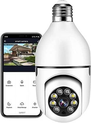 Bzrqx WiFi Full Ultra HD CCTV Wireless Bulb Shape Camera 1080p Indoor 360° Smart Home Security Camera