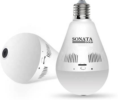 SONATA GOLD Series 360 Degree Wireless Panoramic Bulb 360° IP Camera with Night Vision, Security Camera