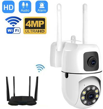 AVOIHS Dual Lens Night Vision Motion Detection HD Camera WIFI 1080P Two-Way Audio Security Camera