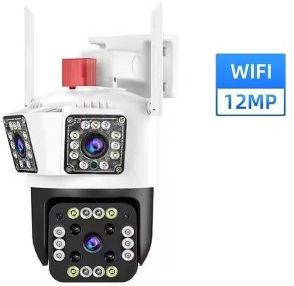 ELEKTRO WELT WIFI 8MP PTZ DUAL LENS PTZ 3 VIEW HD / Waterproof, Color Night Vision, Security Camera