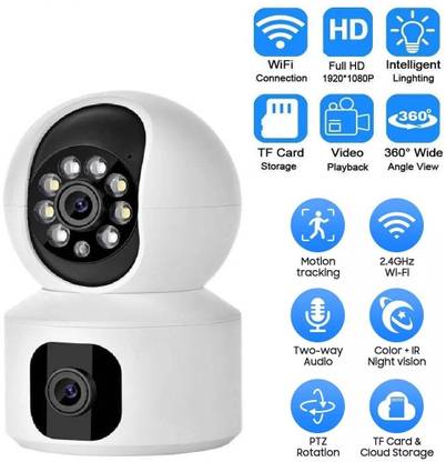 OSHSIZ High Res Full HD 1080P WiFi Smart Camera Wide Angle Remote Access Home Security Camera