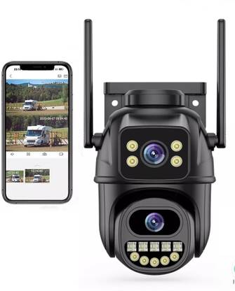 AVOIHS SIM Camera HD Dual Lens Dual Screen 10X Zoom 360° TwoWay Audio Night Vision Security Camera