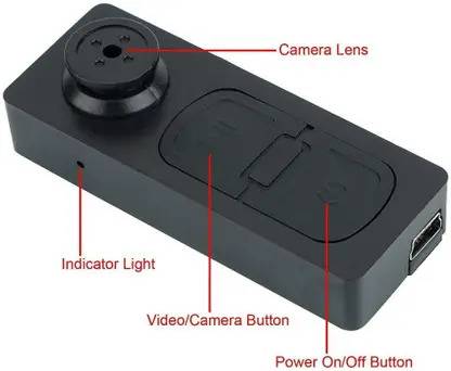 PERAMISYM Mini Button Camera with HD Video and Audio Recording Model 7 ...