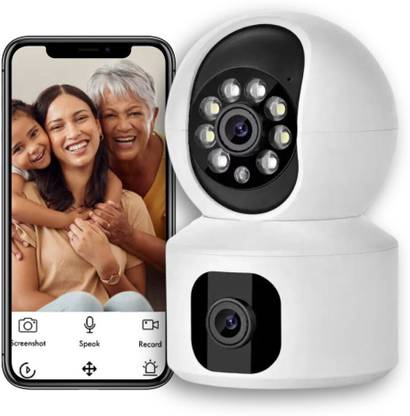 OneXsale 2+2 MP Smart CP Camera 1080P HD Dual lens Wireless T0-Way Talk Night Vision Security Camera