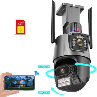 AVOIHS SIM Camera PTZ 360° Night Vision 2-way Audio Motion Detection SD Card Support Security Camera