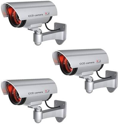 Mighty Dummy Camera with Flashing LED Light | Dummy Camera| Wall Mount |3 Pieces Security Camera