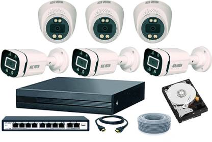 ADS VISION IP 6 Cctv Camera Full Set With 2TB HDD And All Accessories Security Camera