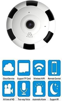 Bs Spy Wi-Fi IP 1080P HD 360° Wireless Panoramic Fisheye Camera Infrared Night Vision Security Camera