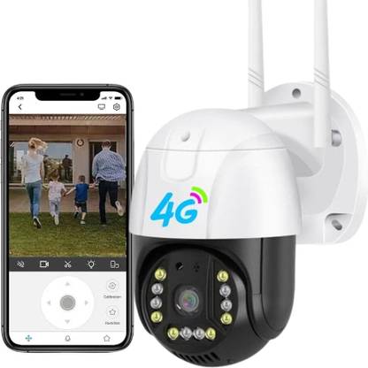 SrO 4G SIM Based IP ptz WaterProof, 2 Way Talk, Cloud Storage Color Night Vision 3.3 IP Camera Camera