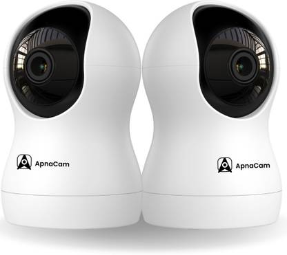 ApnaCam Z11 Full HD 360 Camera with Motion Alert, 2-Way Talk & Night Vision, Pack-2 Security Camera