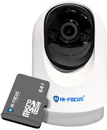 HI-FOCUS 3MP WiFi Indoor Rotating Camera| Free 64GB SD Card| Two-Way Audio Supported Security Camera