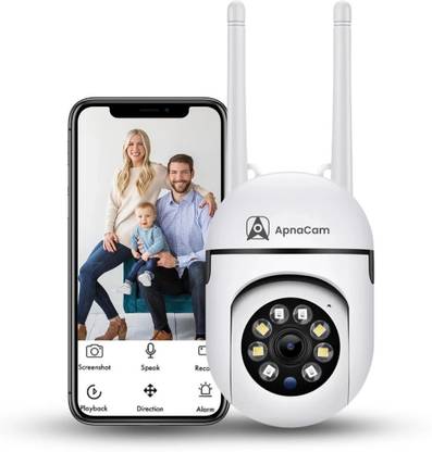 ApnaCam 5MP FHD WiFi Mini PTZ live view 2 way audio motion alert SD Card night vision Security Camera