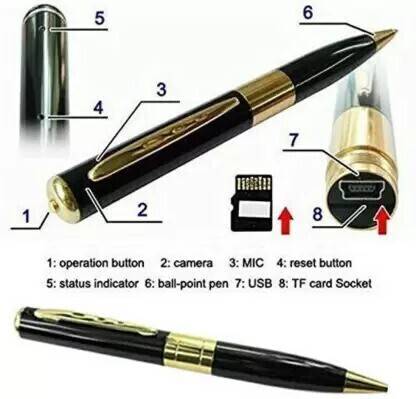 SATTOBISION T2933_PEN CAMERA PRO 1080P SPY VIDEO RECORDER BLACK (PACK OF 1) Spy Camera