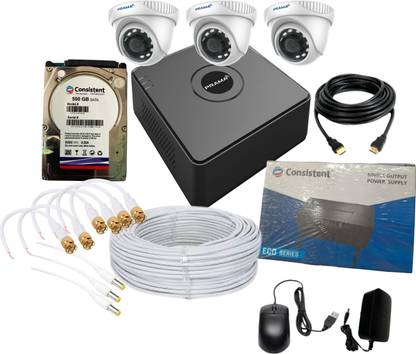 PRAMA DVR= PT-DR1A04G-K1, CAMERA = PT-HTD70FE-IP Security Camera