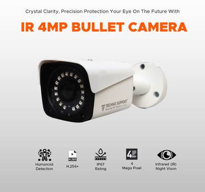 TECHNO SUPPORT 4MP IR BULLET CAMERA Security Camera