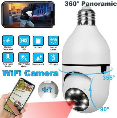 Bzrqx Bulb ptz WiFi Full HD Spy Camera Hidden Wireless CCTV Night Vision Live Mobile Security Camera